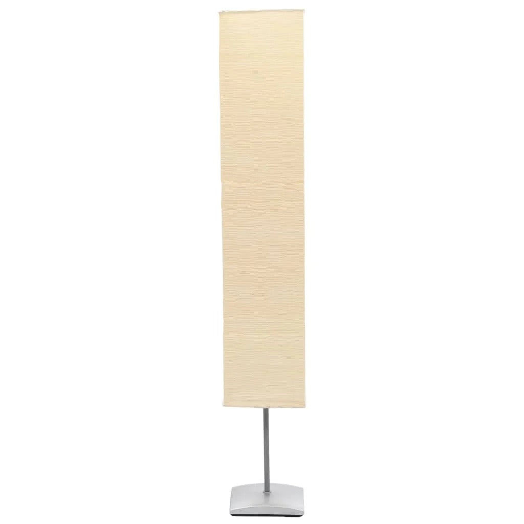 Sana | Beige Paper Floor Lamp with Steel Base – 135 cm Dual E14 Sockets - Lamps