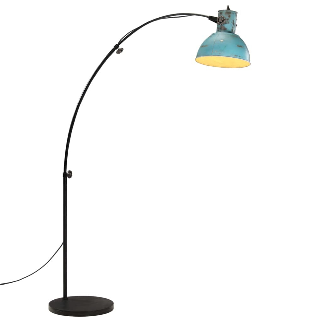 Indigo | Industrial Blue Floor Lamp with Iron Shade – 150 cm E27 Socket - Lamps
