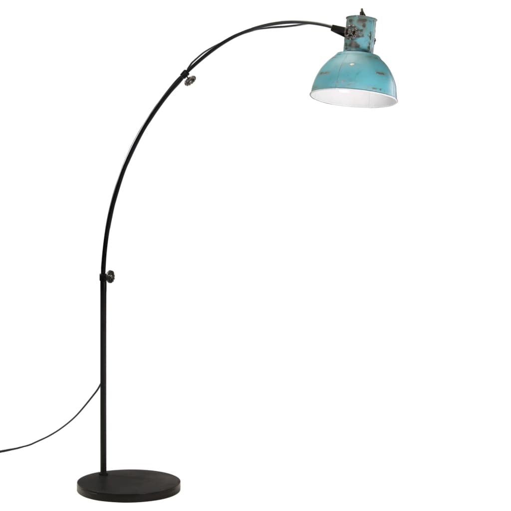 Indigo | Industrial Blue Floor Lamp with Iron Shade – 150 cm E27 Socket - Lamps