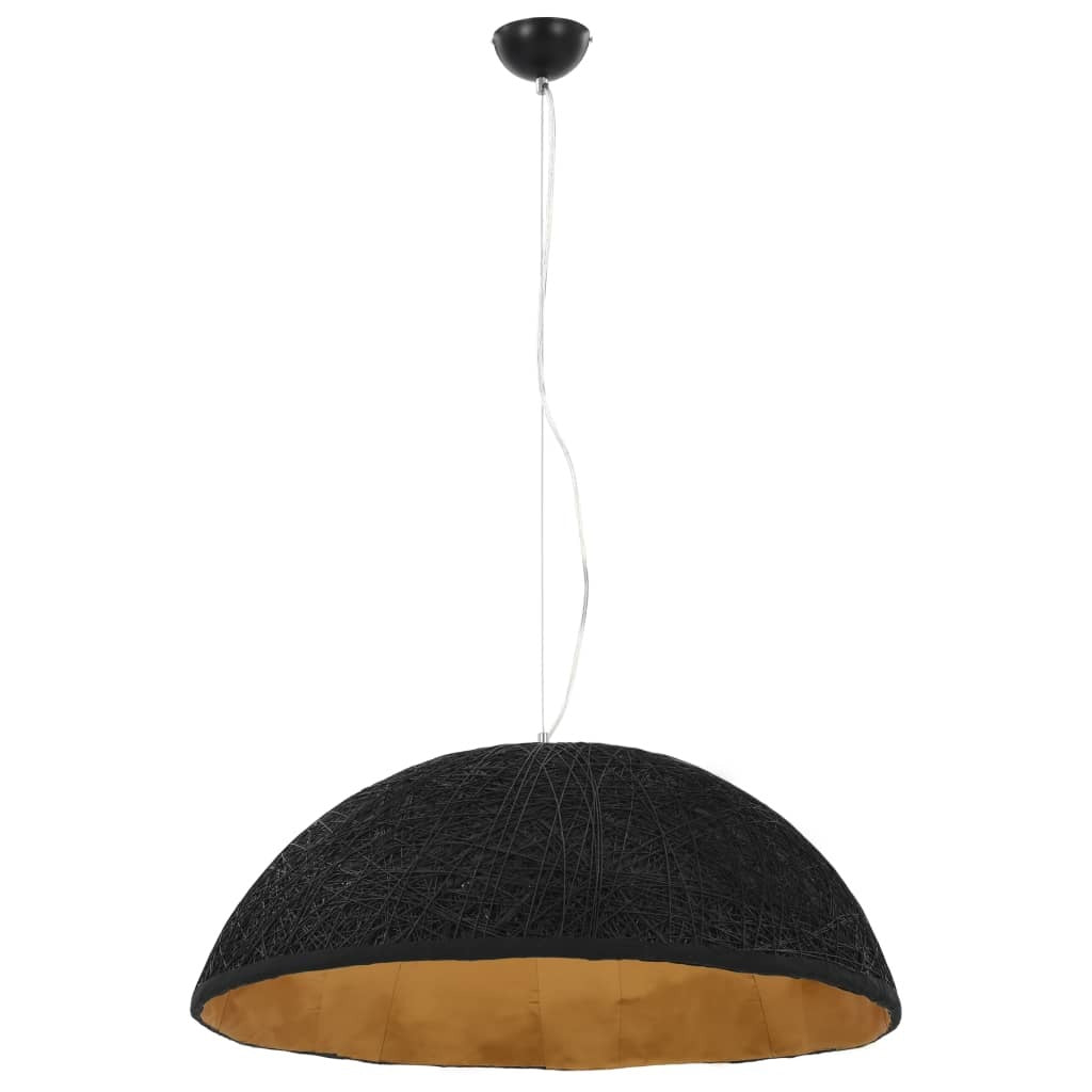 Zara | Black Bird’s Nest Pendant Light with Gold Interior – Ø70 cm E27 - Lamps