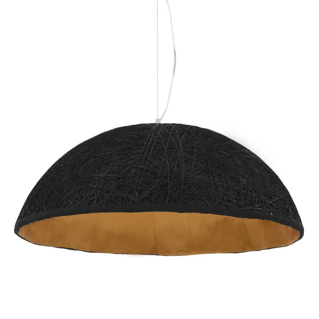 Zara | Black Bird’s Nest Pendant Light with Gold Interior – Ø70 cm E27 - Lamps