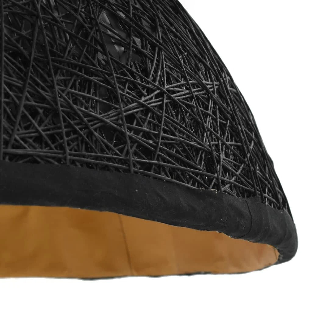 Zara | Black Bird’s Nest Pendant Light with Gold Interior – Ø70 cm E27 - Lamps