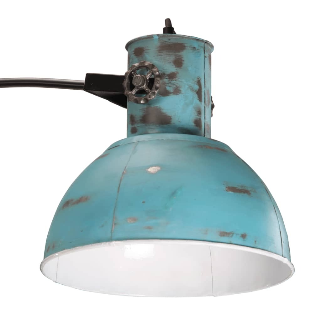 Indigo | Industrial Blue Floor Lamp with Iron Shade – 150 cm E27 Socket - Lamps