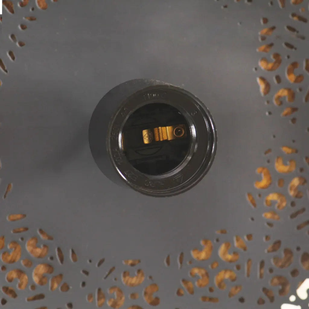 James | Industrial Pendant Lamp With Iron & Mango Wood - Lamps