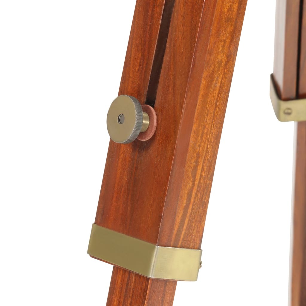 Noir | Adjustable Tripod Floor Lamp in Mango Wood – Brass Finish 165 cm - Lamps