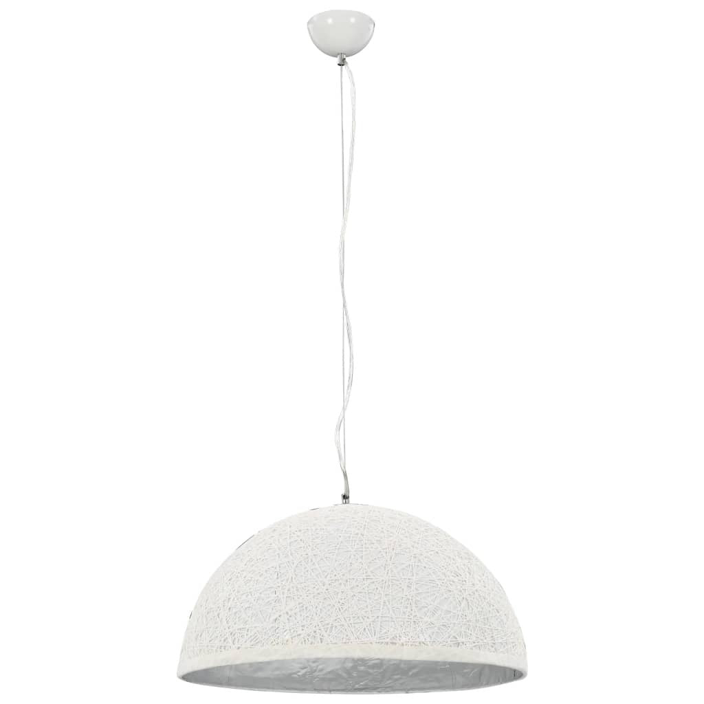 Nora | White Bird’s Nest Pendant Light with Silver Interior – Ø50 cm E27 - Lamps