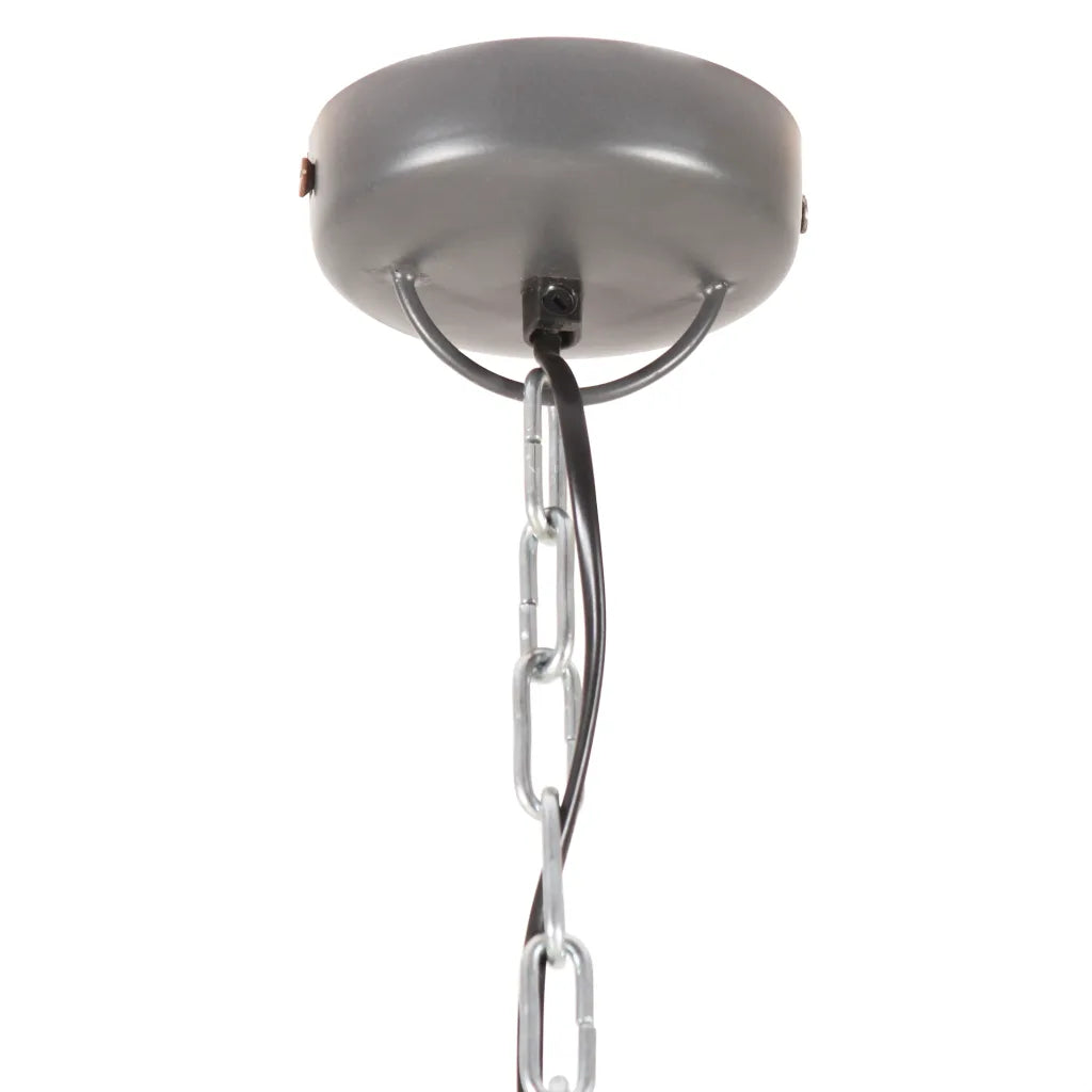 James | Industrial Pendant Lamp With Iron & Mango Wood - Lamps